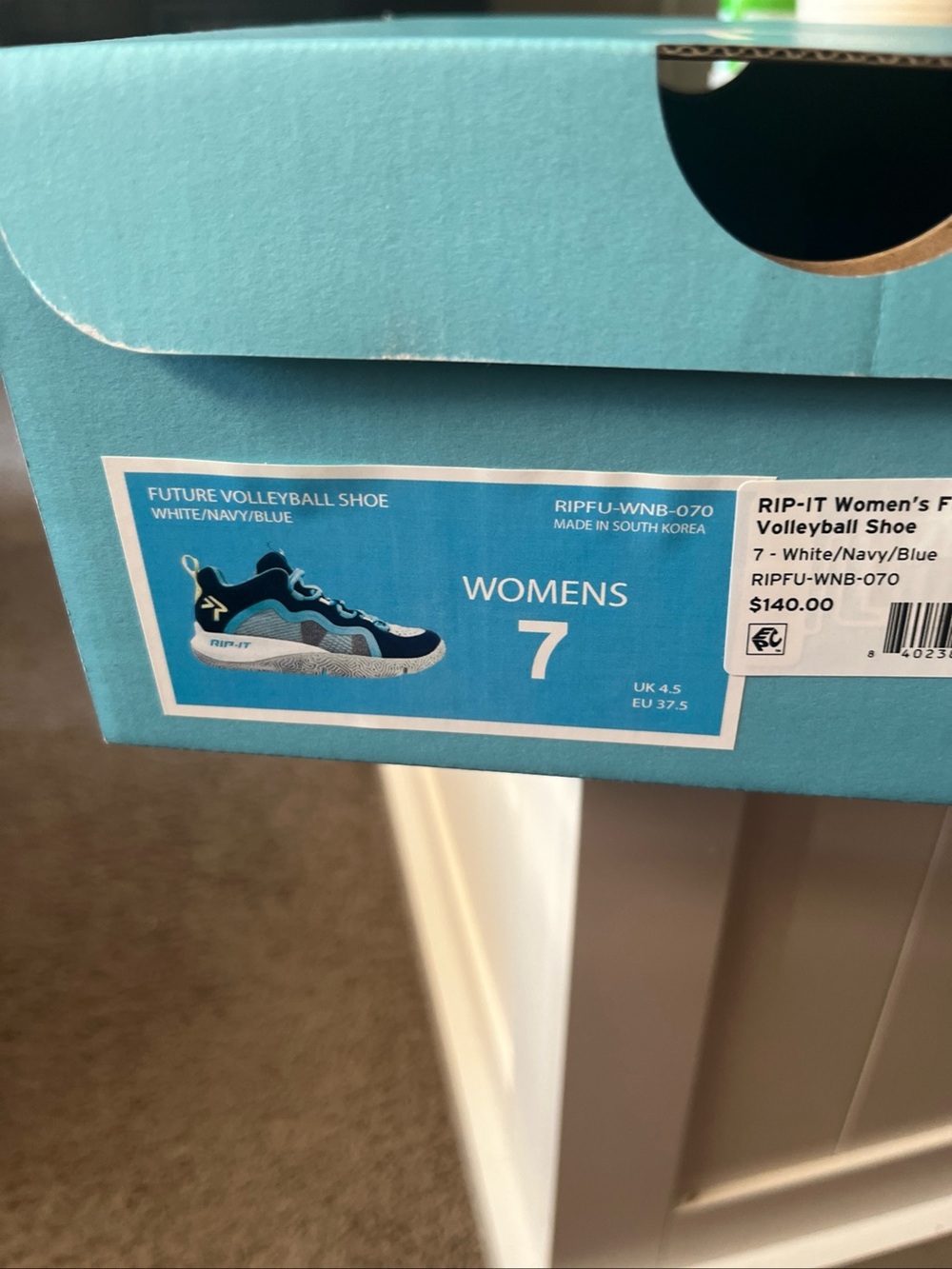 Women's Future Volleyball Shoe - White/Navy/Blue size 7